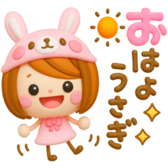[LINEスタンプ] だじゃれ♡ かわいい女の子