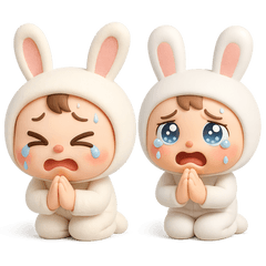 [LINEスタンプ] 【文字なし】毎日送れる着ぐるみうさぎ