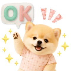 [LINEスタンプ] 飛び出す癒しポメのラフな敬語 