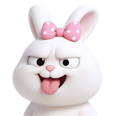 [LINEスタンプ] とぼけた顔のウサギ (NT)