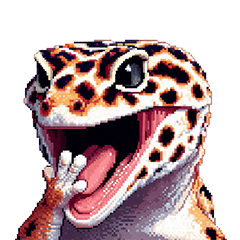 [LINEスタンプ] 無言で伝えるヒョウモントカゲモドキレオパ