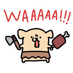 [LINEスタンプ] 田舎の犬. チョング：ワルイヌ