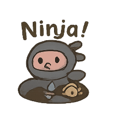 [LINEスタンプ] animal ninja kawaii japanese