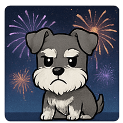 [LINEスタンプ] 花火とシュッとシュナウザー@SFW