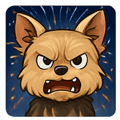 [LINEスタンプ] 花火とチョコチョコヨーキー@SFW