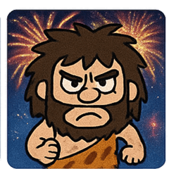 [LINEスタンプ] 花火とウホウホ原始人@SFW