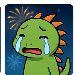 [LINEスタンプ] 花火とまったりイグアナ@SFW