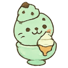 [LINEスタンプ] ミントチョコアザラシアイスフェス