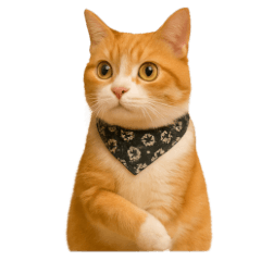 [LINEスタンプ] かわいいオレンジ色の猫のステッカー