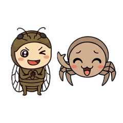 [LINEスタンプ] クモとセミ物語