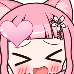 [LINEスタンプ] 動く！毎日使いやすいネコ耳女子 