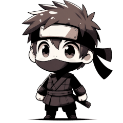 [LINEスタンプ] 三頭身のチビ忍者