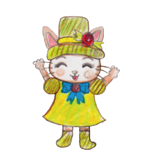 [LINEスタンプ] ぼうしのねこ