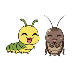 [LINEスタンプ] ゴキブリと毛虫の物語