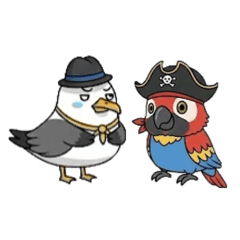 [LINEスタンプ] オウムとカモメの物語