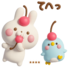 [LINEスタンプ] うさぺん3Dカスタム