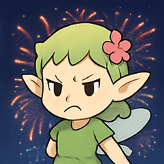 [LINEスタンプ] 花火とひらひら妖精@SFW