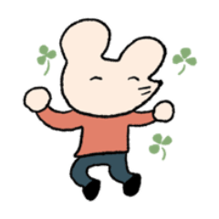 [LINEスタンプ] 青い車のねずみくん