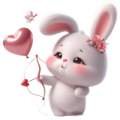 [LINEスタンプ] ピンクうさぎの愛の告白