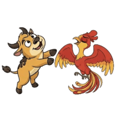 [LINEスタンプ] 鳳凰と麒麟の物語