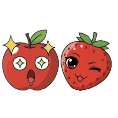 [LINEスタンプ] イチゴとリンゴの物語