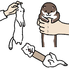 [LINEスタンプ] イタチのお友達 1（日本語版) 