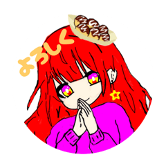 [LINEスタンプ] 頭にたこ焼き乗せてる人（？）