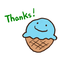 [LINEスタンプ] にこにこラムネ味のアイス君
