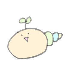[LINEスタンプ] ごろごろしているいもむし