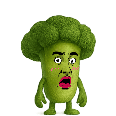 [LINEスタンプ] [アレンジ用]擬人化劇画フェイスブロッコリ