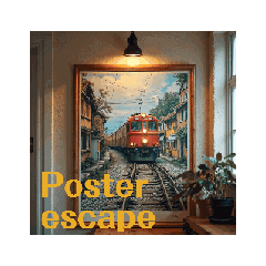 [LINEスタンプ] 小さな電車の旅.机から海辺までMini Train