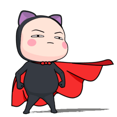 [LINEスタンプ] 黒猫全身タイツちゃん。4【ポップアップ】