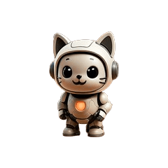 [LINEスタンプ] カワボガ かわいいロボット猫 