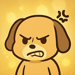 [LINEスタンプ] キラキラしっぽのイヌ@SFW