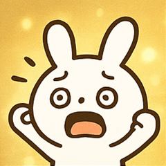 [LINEスタンプ] キラキラみみのウサギ@SFW