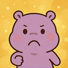 [LINEスタンプ] キラキラあくびカバ@SFW