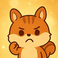 [LINEスタンプ] キラキラしっぽのリス@SFW