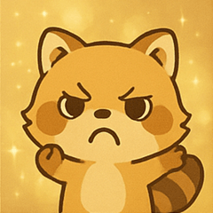 [LINEスタンプ] キラキラアライグマ@SFW