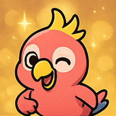 [LINEスタンプ] キラキラくちばしのオウム@SFW