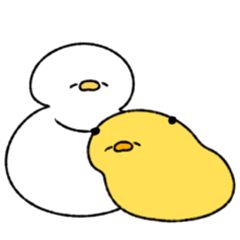 [LINEスタンプ] へんてこなアヒル カップルの会話