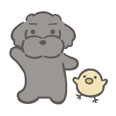 [LINEスタンプ] ふわシュナ 日常 黒