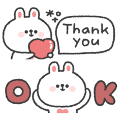 [LINEスタンプ] 省スペース◎うさぎさん #3