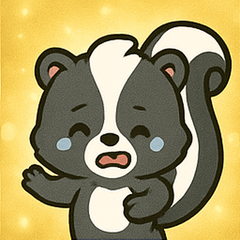 [LINEスタンプ] キラキラしっぽのスカンク@SFW