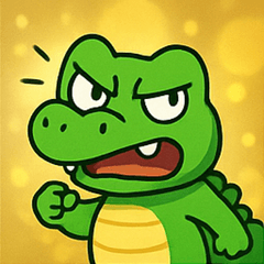 [LINEスタンプ] キラキラきばのワニ@SFW