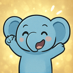 [LINEスタンプ] キラキラきばのゾウ@SFW