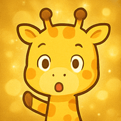 [LINEスタンプ] キラキラなが～いキリン@SFW