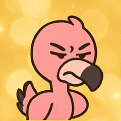 [LINEスタンプ] キラキラあしながフラミンゴ@SFW