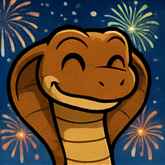 [LINEスタンプ] 花火とクネクネキングコブラ@SFW