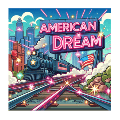 [LINEスタンプ] アメリカンドリーム鉄道