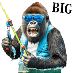 [LINEスタンプ] 釣り☆ゴリラ【BIG】